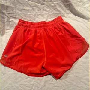 Lululemon Shorts Red Lined Tracker Shorts